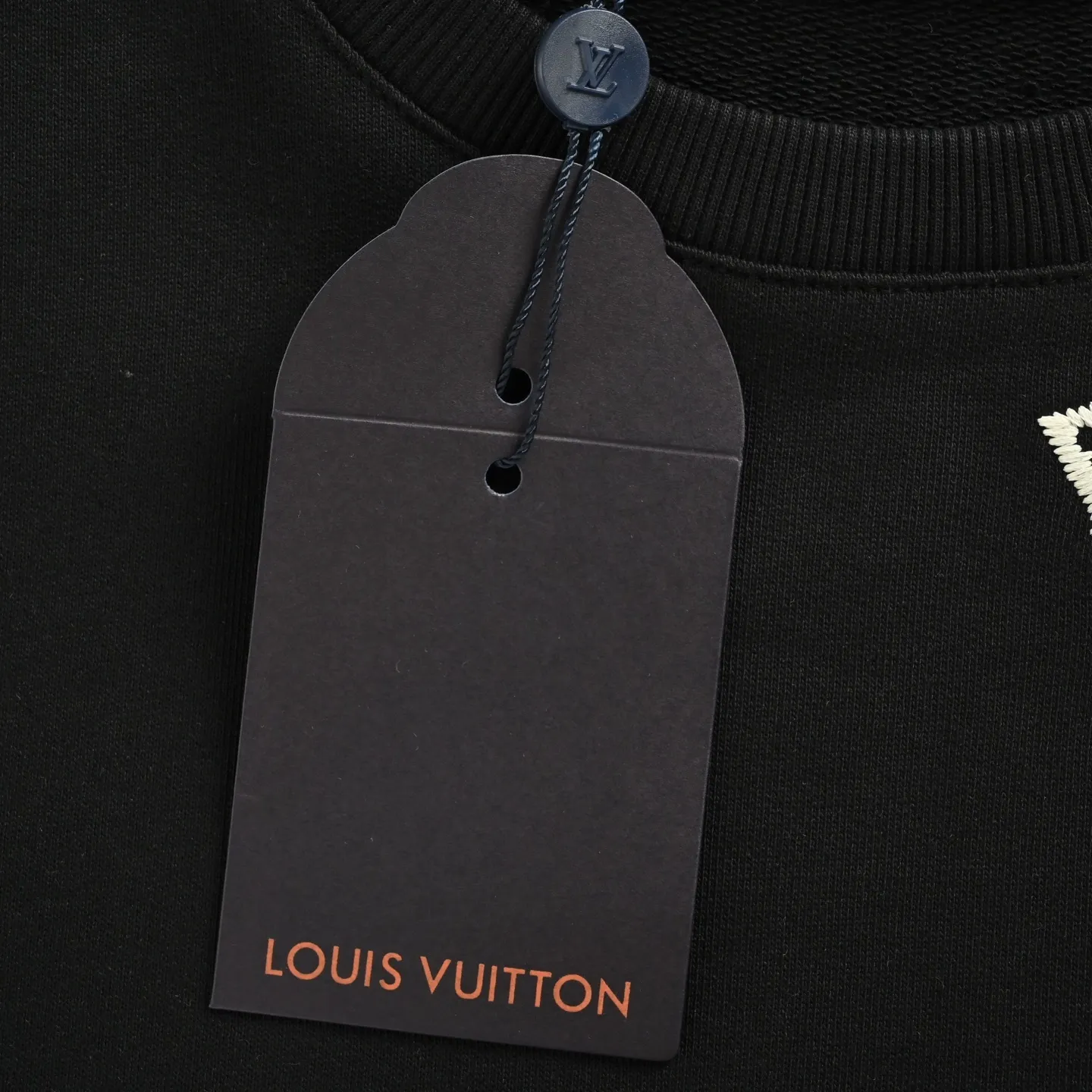 Louis Vuitton/Louis Vuitton 25Fw tassel presbyopic letter embroidered round neck sweatshirt